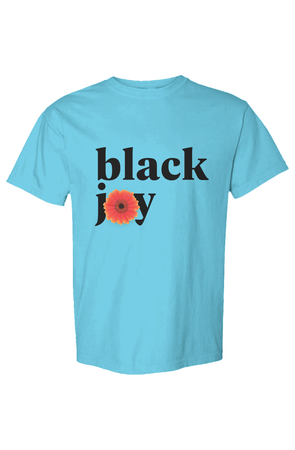 Black Joy Gerbera Flower Heavyweight T-Shirt
