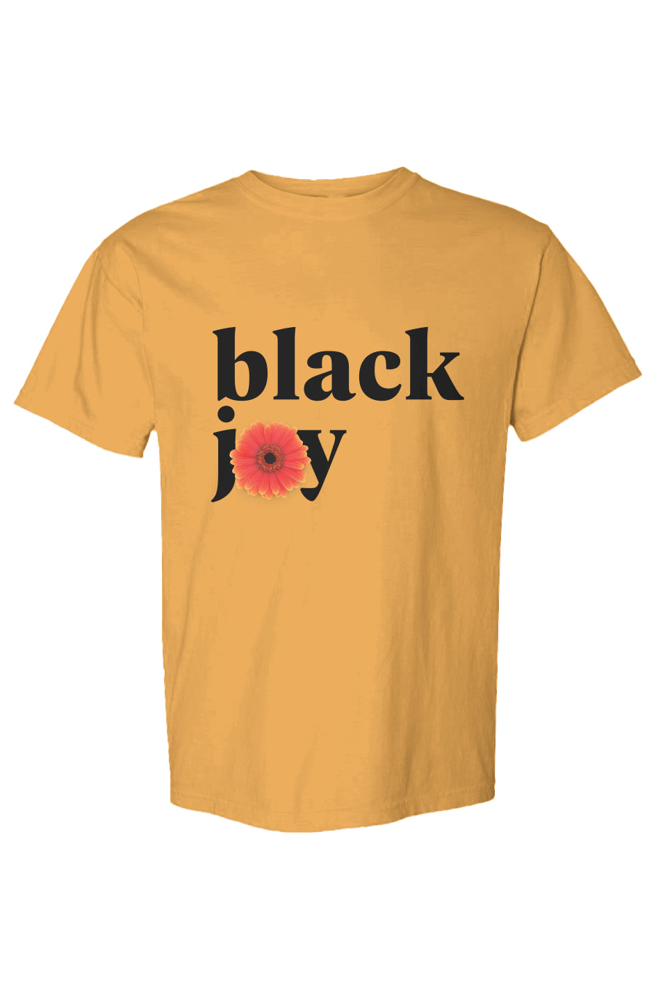 Black Joy Gerbera Flower Heavyweight T-Shirt
