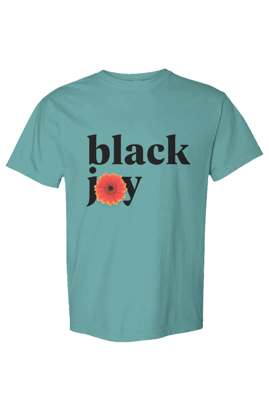 Black Joy Gerbera Flower Heavyweight T-Shirt